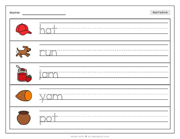 A line of children wearing paper pilgrim hats and holding hands — real worksheet preview with word bank and writing lines
