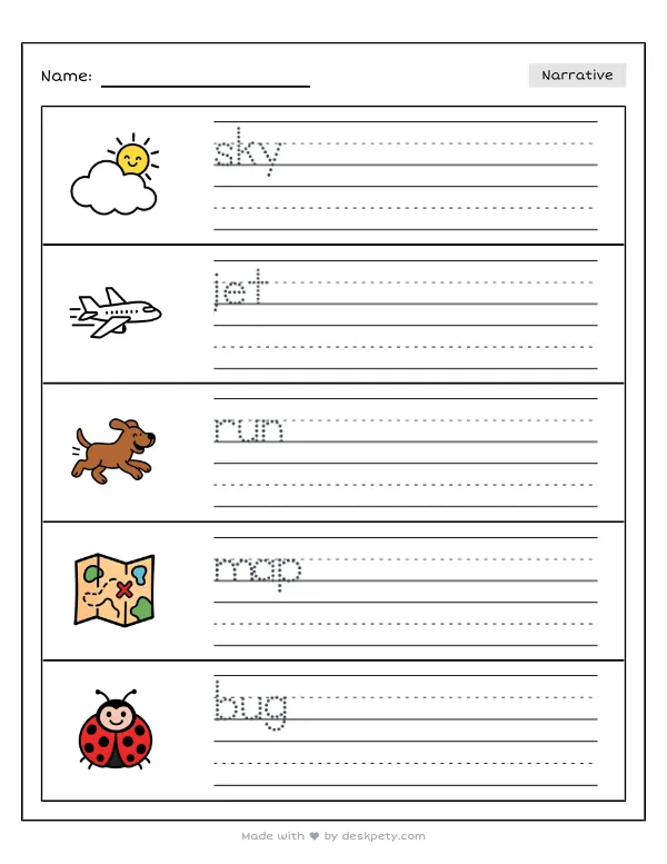 A family watching a meteor shower from a cozy blanket on a hill — real worksheet preview with word bank and writing lines