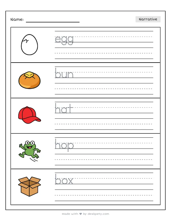 Free printable K-1 narrative writing prompt worksheet - My favorite sweet treat to find is with word bank and handwriting lines