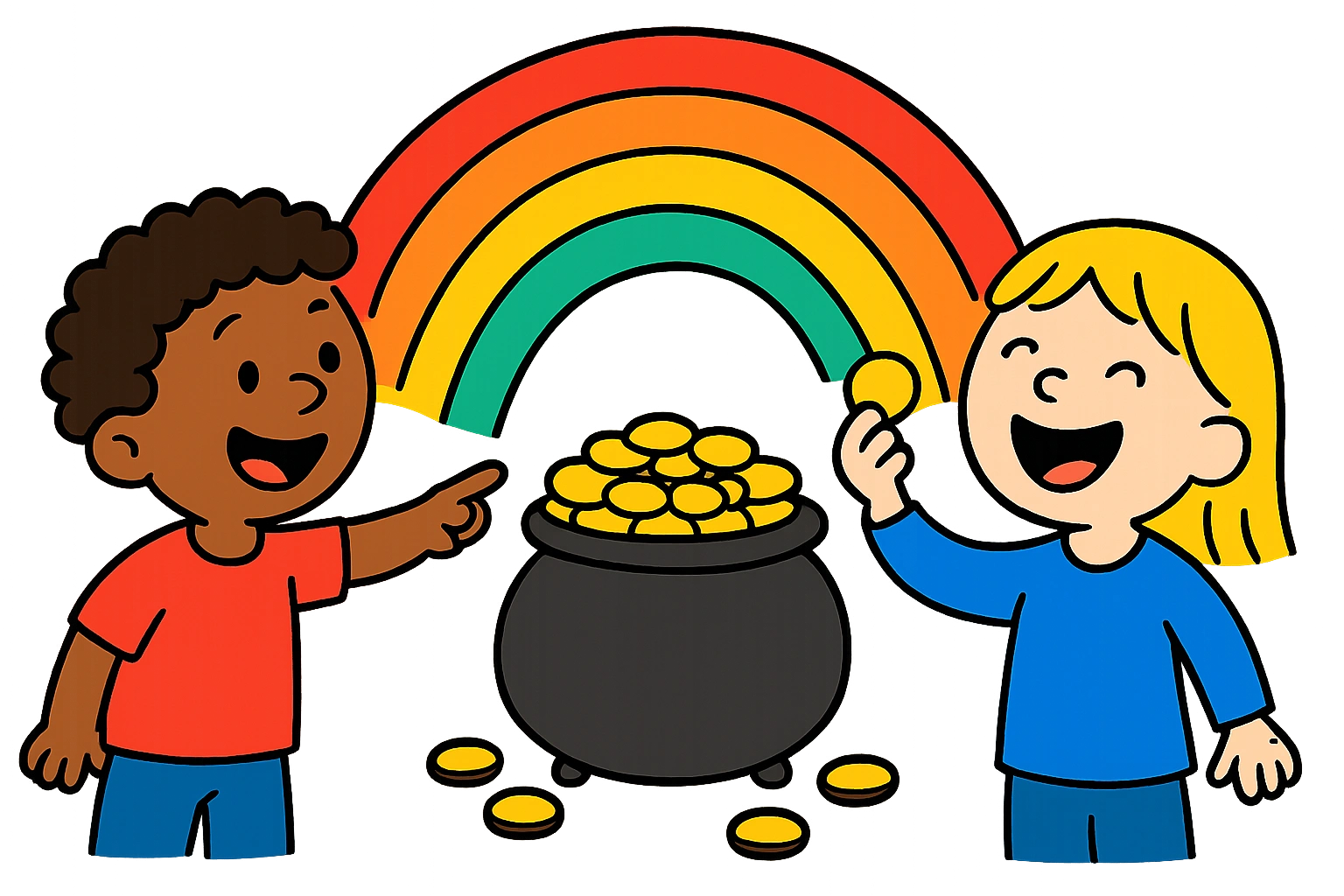If I found a pot of gold I would illustration for a no-prep writing prompt worksheet