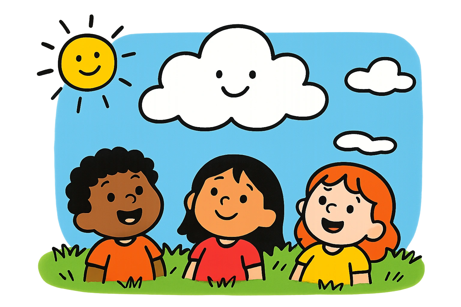 Looking at white fluffy clouds I see a illustration for a no-prep writing prompt worksheet